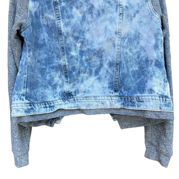Lei Denim Hooded Light Blue Gray Acid Wash Jacket Size S - Picture 9 of 9
